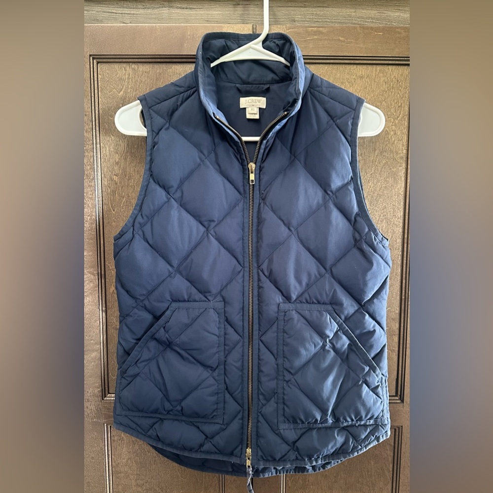 J. Crew Dark Navy Quilted Vest Size XS